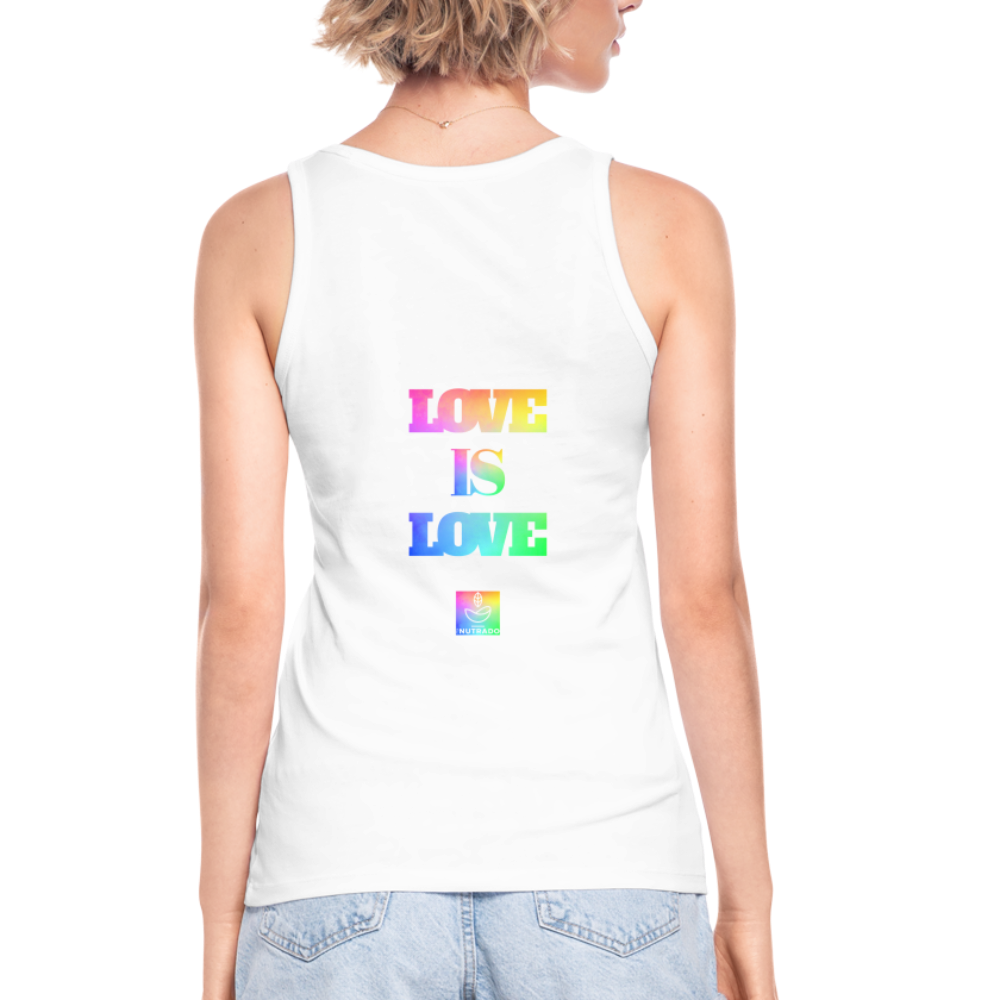 PRIDE Tank Top Women "Love is Love" - Organic Cotton - white