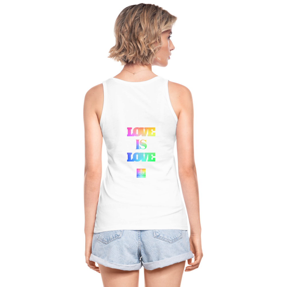 PRIDE Tank Top Women "Love is Love" - Organic Cotton - white