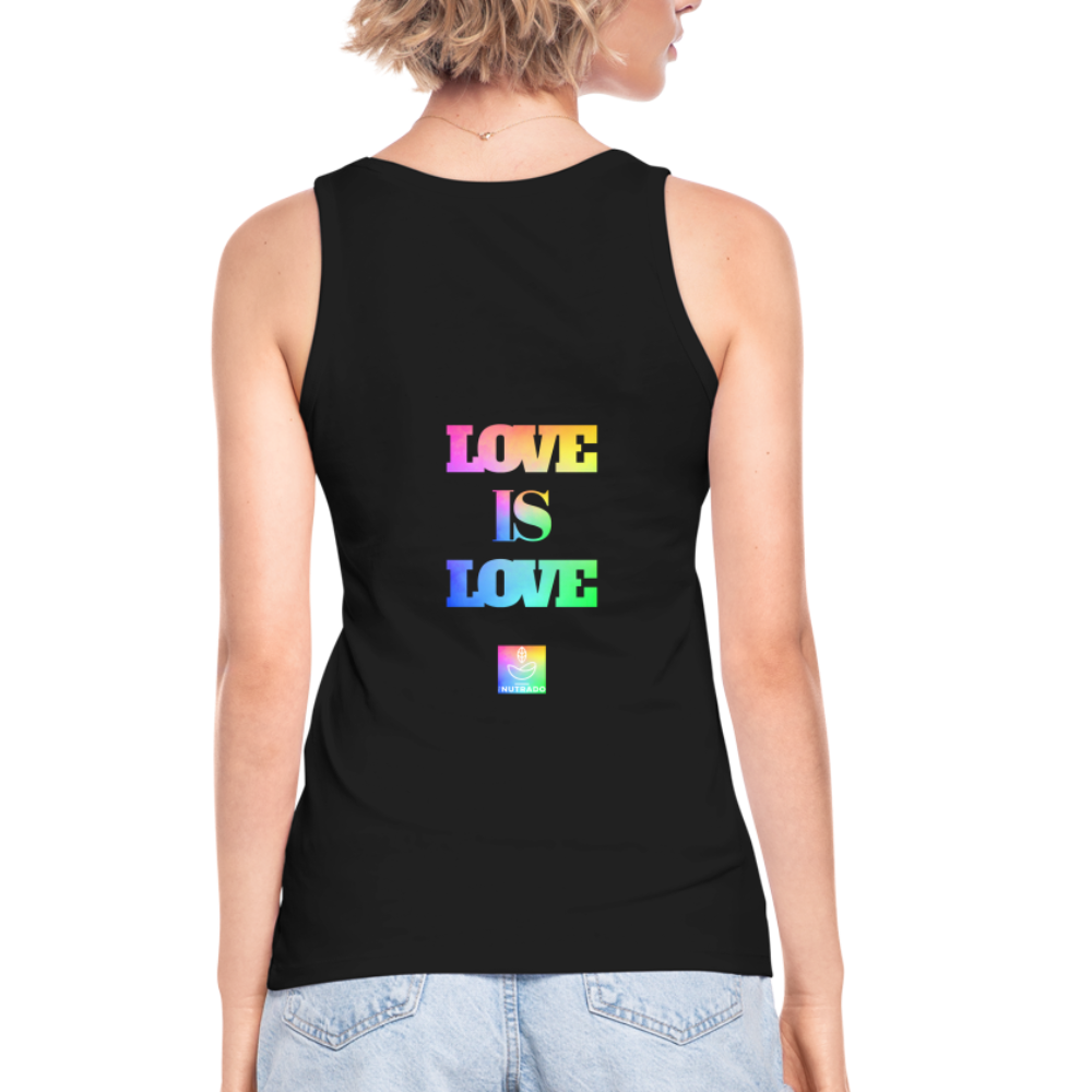 PRIDE Tank Top Women "Love is Love" - Organic Cotton - black