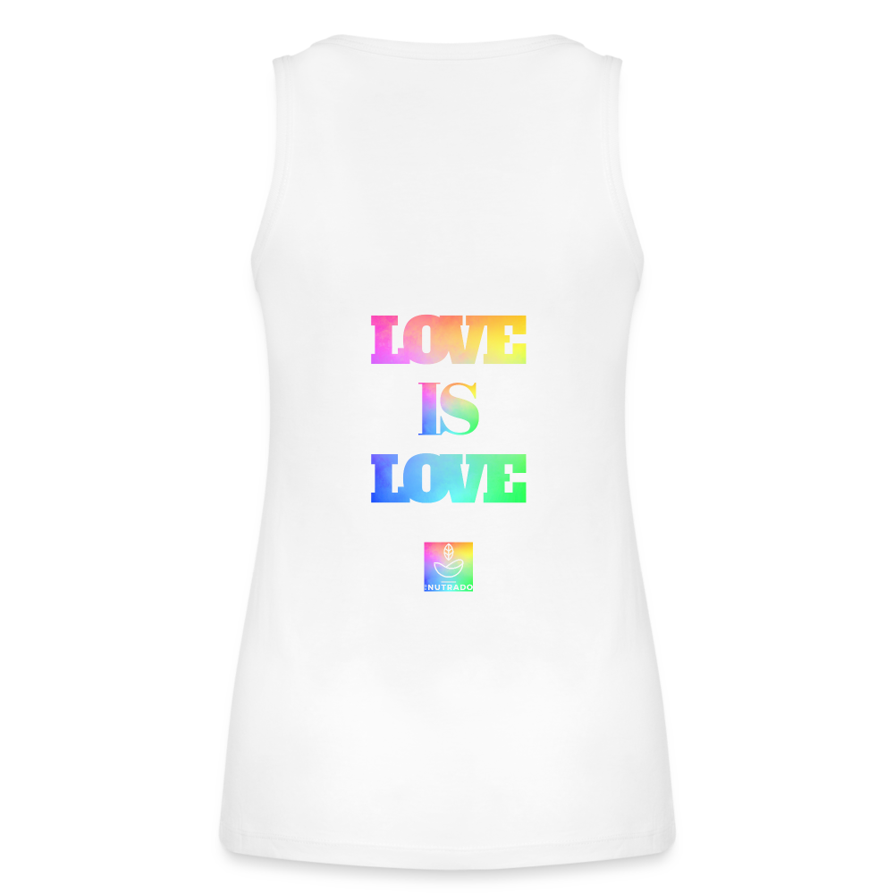 PRIDE Tank Top Women "Love is Love" - Organic Cotton - white